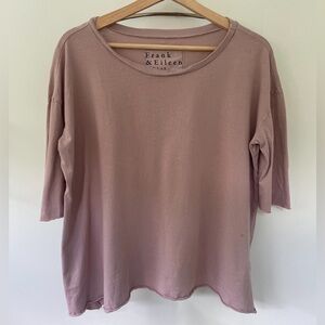 Frank & Eileen Tee Lab Josephine French Short Sleeve Tee Sz Medium Dusty Pink